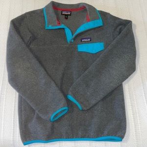 patagonia grey and blue fleece